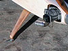 The landing gear is made from laminations of 1/64" plywood
