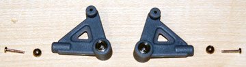 Use a self-tapping screw to mount a ball on the end of each aileron control lever.