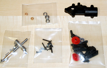 Parts for the tail unit assembly.
