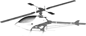 Attach the blades to the main rotor pitch housings such that the blades turn clockwise when viewed from above.
