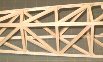 Typical Warren Truss Fuselage Construction which is incredibly light, strong and rigid.