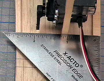 Measure the height of the servo arm from the bottom of the fuselage.