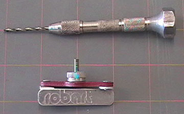 Tools used to drill a surface for Robart Hinge Points