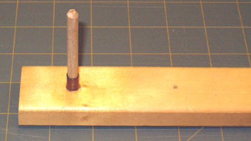 A jig that allows the wheel to be spun.