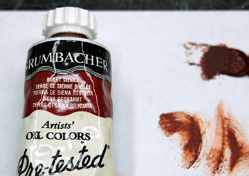 Burnt Sienna is used for shadow areas.