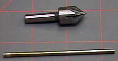 A countersink can be used to sharpen brass tubing to cut clean holes in balsa.
