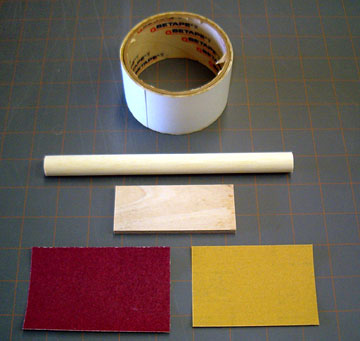 Materials to make a fillet sander