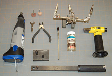 Tools used to make the clamps.