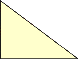 A delta wing having a tip chord of zero has an area of 1/2 times the root chord times the wing span.