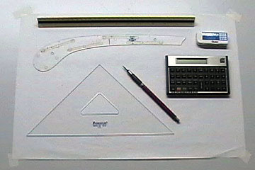 Drafting tools to draw airfoil.