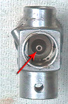 Spray bar shown inside the carburetor