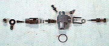 The completely disassembled carburetor