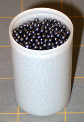 Fill film cannisters with lead shot to make compact weights.