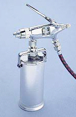 Badger 400 Detail/Touch-up gun - Single action, internal mix, siphon feed.