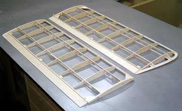 A typical non-sheeted wing that is lightweight and easy to build.