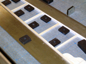 Several vertical braces fit and glued in place.