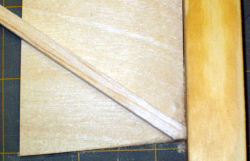 Sand the end of the brace to shape.