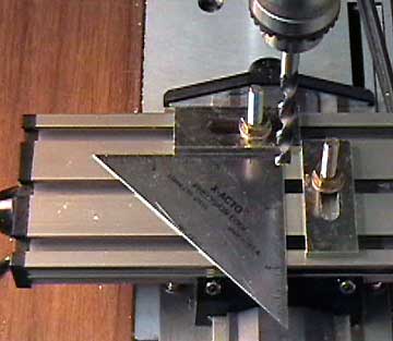 Set up your drill press to drill the magnet mounting holes.