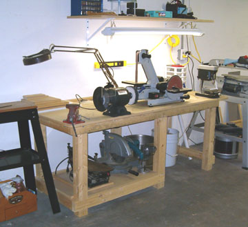 Build a utility bench to keep "dirty" work away from your main bench.